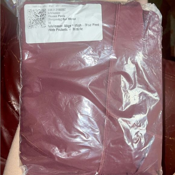 NWOT Sz 16 Lululemon Align High-Rise Pant with Pockets 28" - Red Merlot - Picture 6 of 6